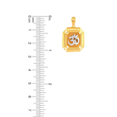 22K Gold Divine Two Tone Om Pendant